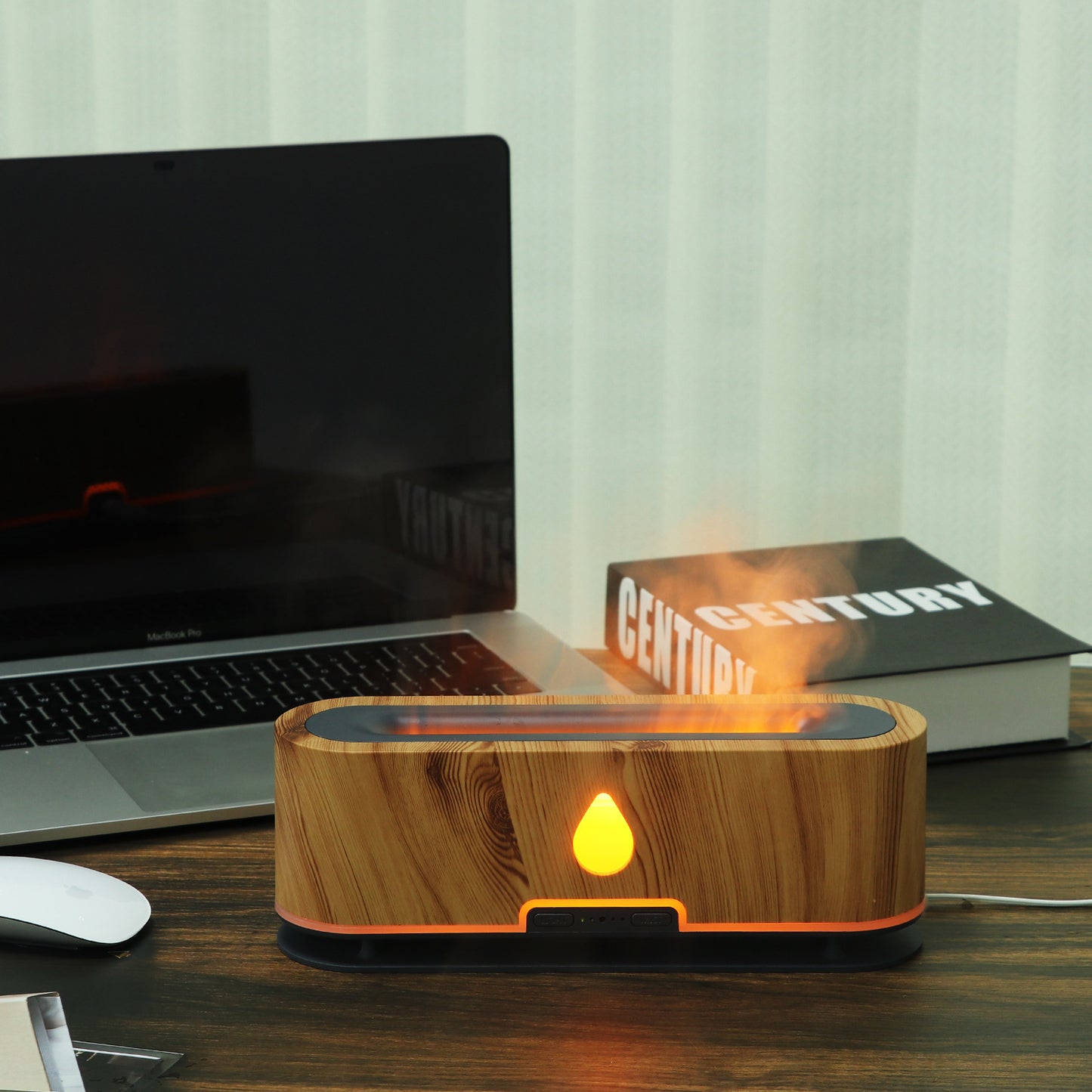 Ultrasonic Flame Aroma Diffuser Simulation Flame