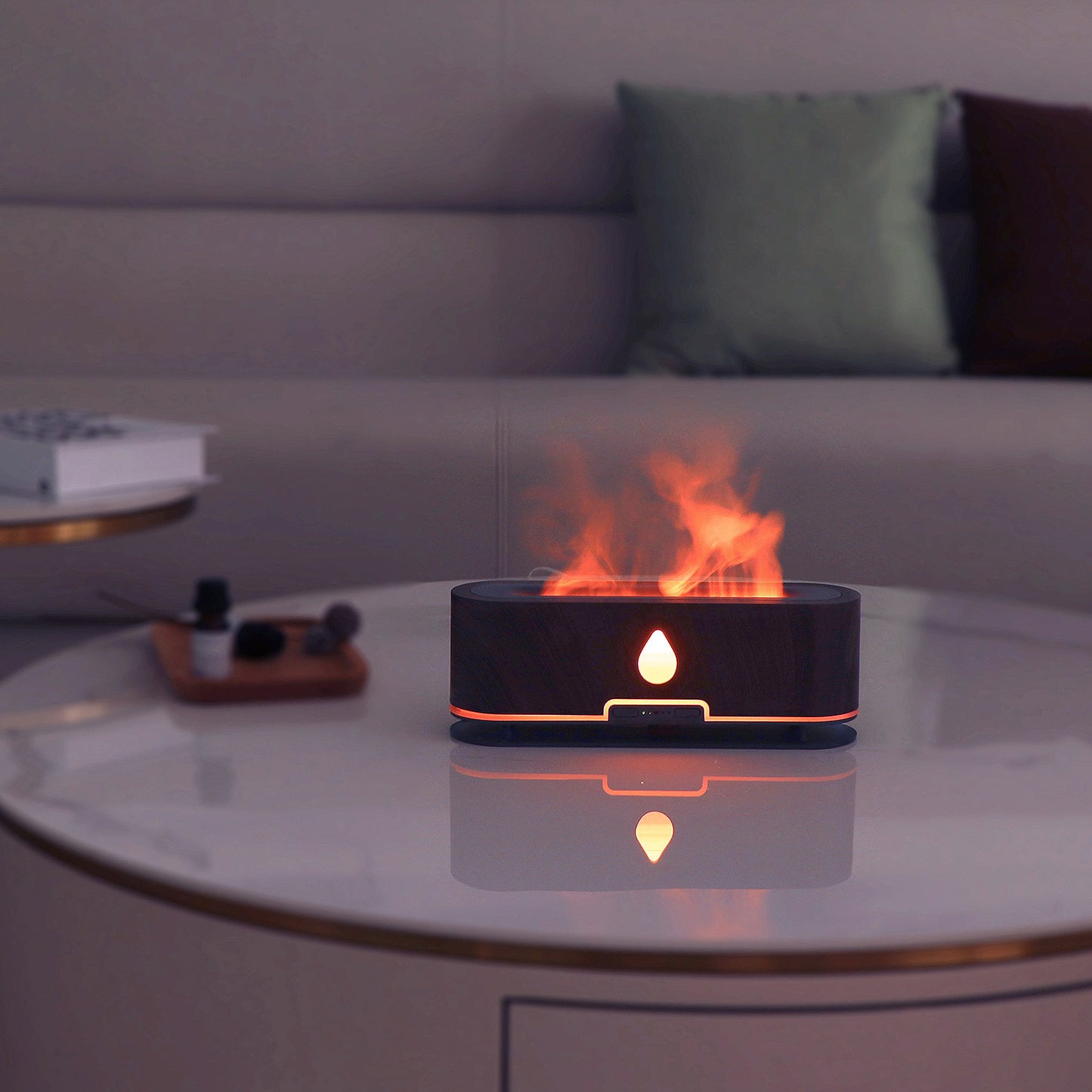 Ultrasonic Flame Aroma Diffuser Simulation Flame